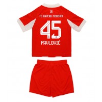 Fotbalové Dres Bayern Munich Aleksandar Pavlovic #45 Dětské Domácí 2025-26 Krátký Rukáv (+ trenýrky)